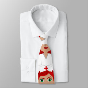 Krankenpflege in Uniform mit dem Roten Kreuz Krawatte