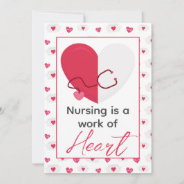 Krankenpflege ist ein Werk des Herz-Valentinstags Feiertagskarte