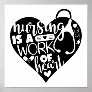 Krankenpflege ist ein Werk des Herzens Poster