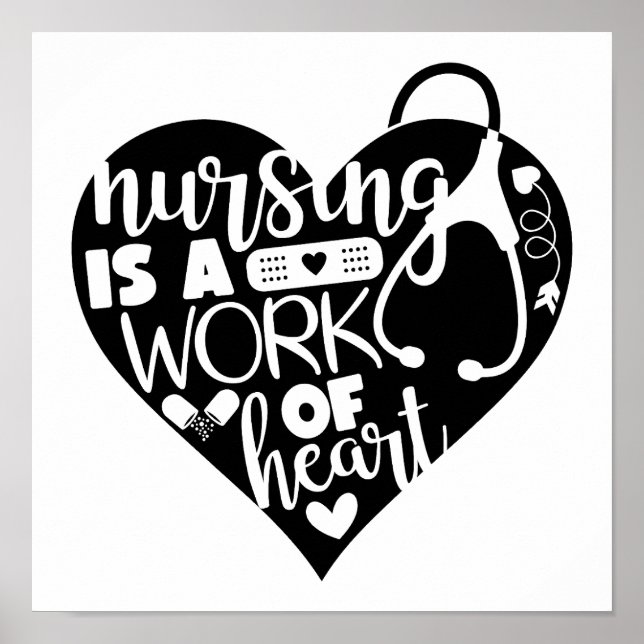 Krankenpflege ist ein Werk des Herzens Poster (Vorne)