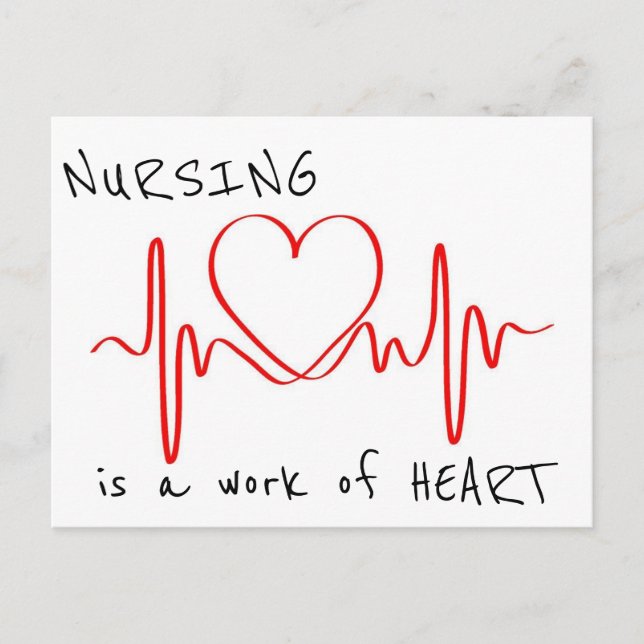 Krankenpflege ist ein Werk des Herzens Postkarte (Vorderseite)
