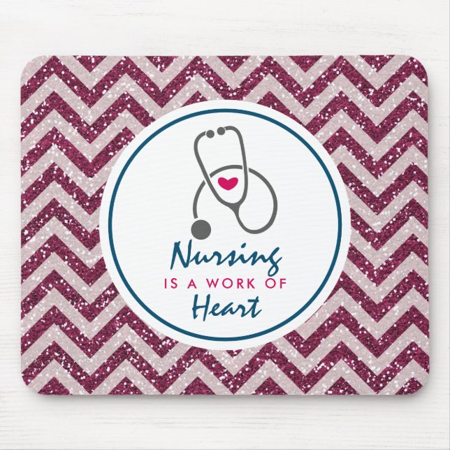 Krankenpflege ist ein Werk von Heart Sprichwort w/ Mousepad (Vorne)