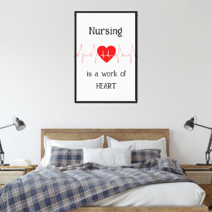 Krankenpflege ist ein Werk von Herz Inspiration Zi Leinwanddruck