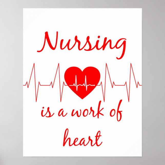 Krankenpflege ist ein Werk von Herz Inspiration Zi Poster (Vorne)