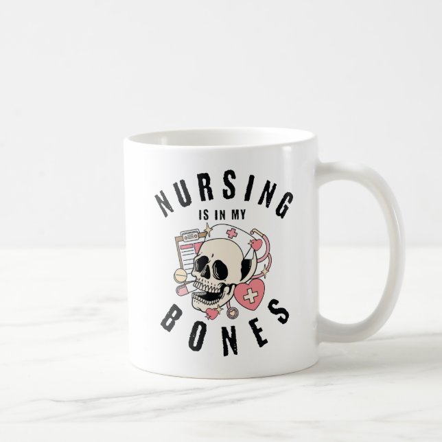 Krankenpflege ist in meinem KnochenHalloween-Krank Kaffeetasse (Rechts)