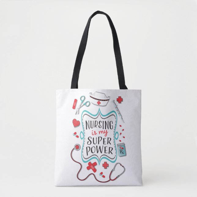Krankenpflege ist meine SuperPower-Taschentasche Tasche (Vorderseite)