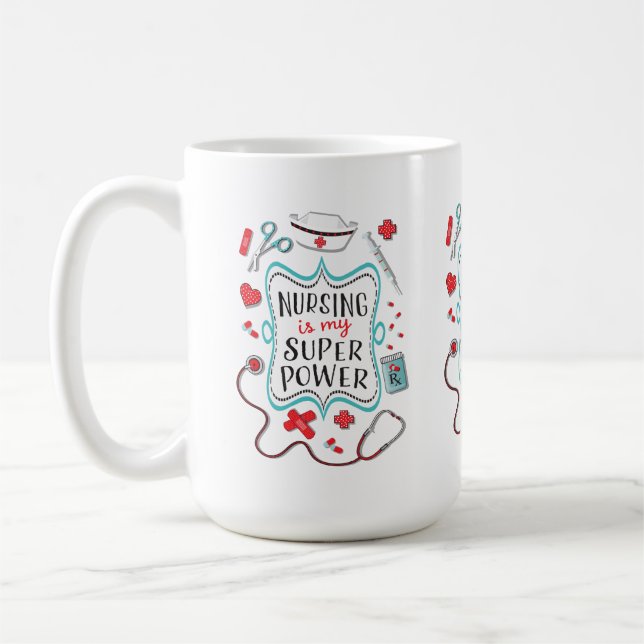 Krankenpflege ist meine SuperPower-Tasse Kaffeetasse (Links)