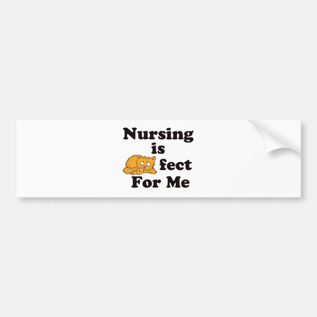 Krankenpflege ist Purrr-fect für mich Autoaufkleber (Vorne)