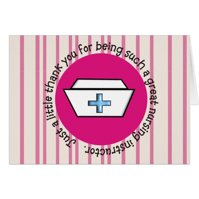 Krankenpflege-Lehrer-Anerkennungs-Karte (Vorderseite (Horizontal))