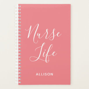 Krankenpflege Medical Pink und White Personalisier Planer