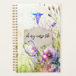 Krankenpflege Medizin Whimsical Floral Healthcare Planer