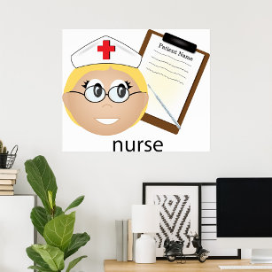 Krankenpflege mit medizinischen Platten Poster