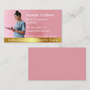 Krankenpflege Moderne Rose Gold Medizin Visitenkarte