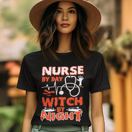 Krankenpflege nach Tag Hexe nach Halloween-Party T-Shirt