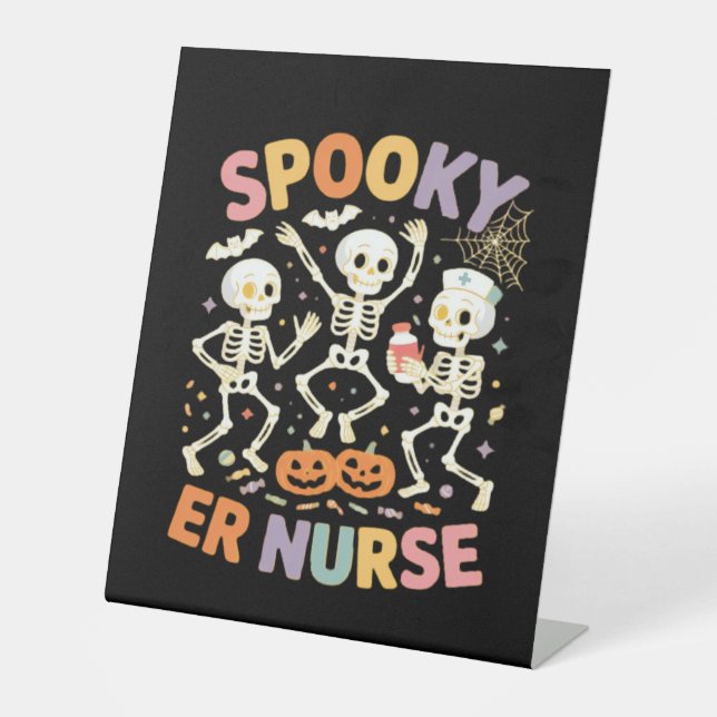 Krankenpflege Niedlichen Halloween Spooky Essentia Sockelschild (Vorderseite)