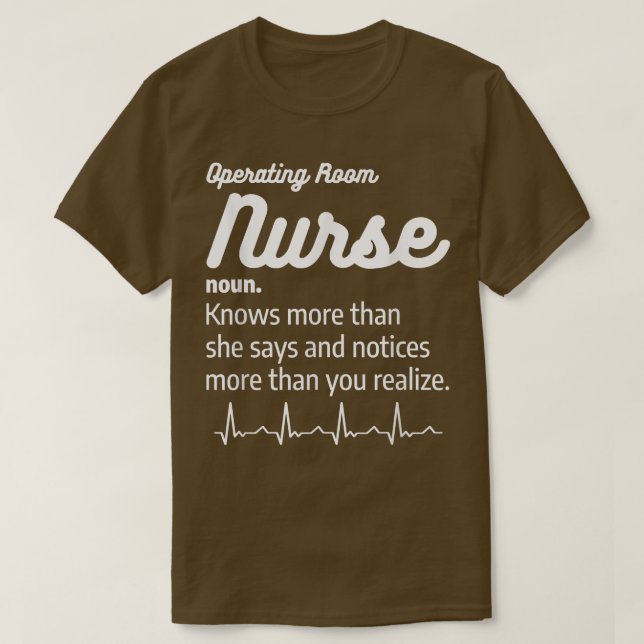Krankenpflege oder Krankenpflege im Operationssaal T-Shirt (Design vorne)