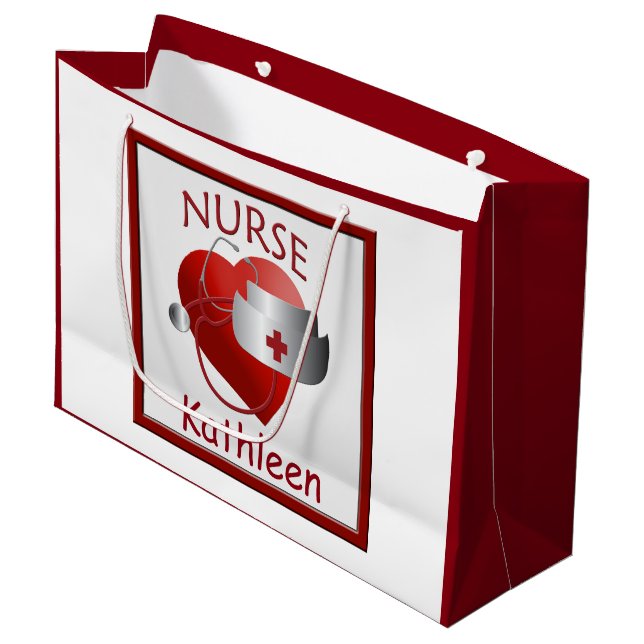 Krankenpflege Pflegemittel für große Geschenkbeute Geschenktüte (Vorderseite Schrägansicht)