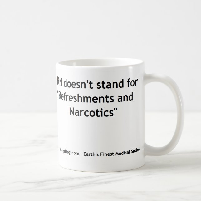 Krankenpflege RN - Erfrischungen und Kaffeetasse (Rechts)
