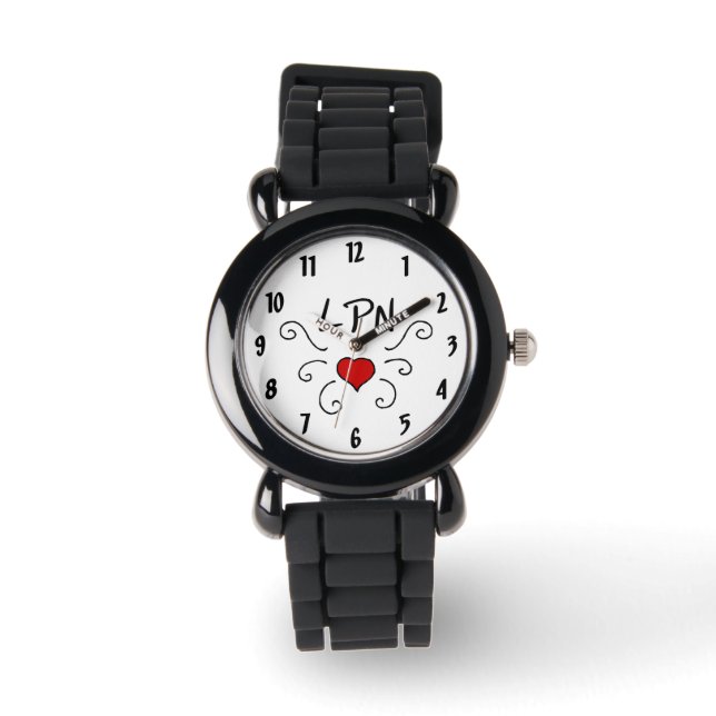 Krankenpflege RN LPN Armbanduhr (Vorderseite)