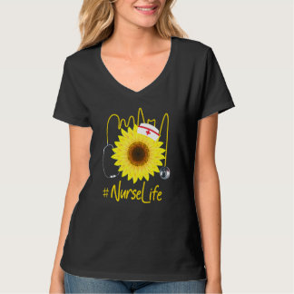 Krankenpflege Sonnenblume Krankenschwester T-Shirt