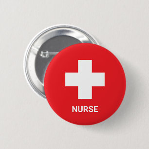 Krankenpflege und Erste Hilfe, Kreuz, Krankenwagen Button