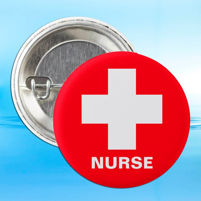 Krankenpflege und Erste Hilfe, Kreuz, Krankenwagen Button (Von Creator hochgeladen)