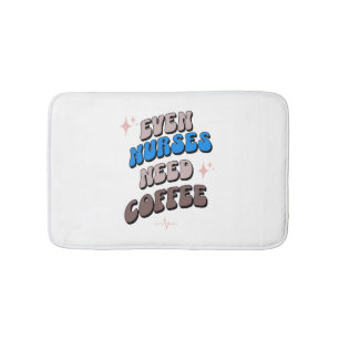 Krankenpflege und Kaffee Badematte