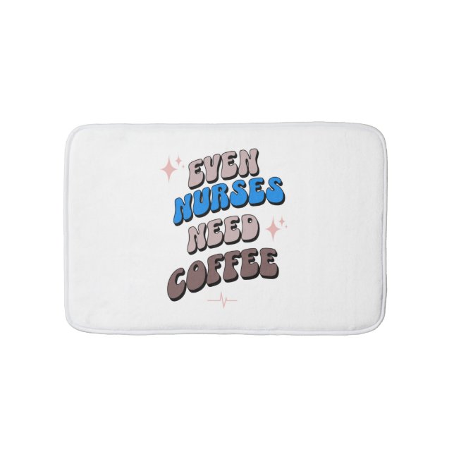 Krankenpflege und Kaffee Badematte (Vorderseite)