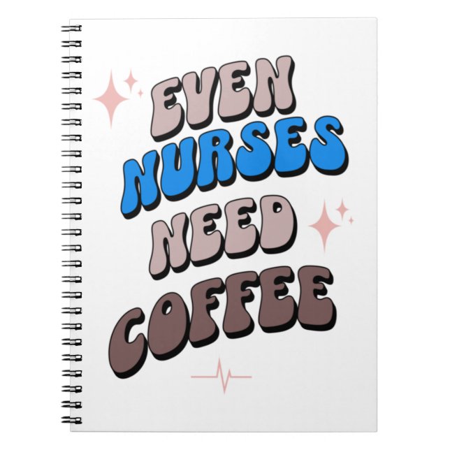 Krankenpflege und Kaffee Notizblock (Vorderseite)