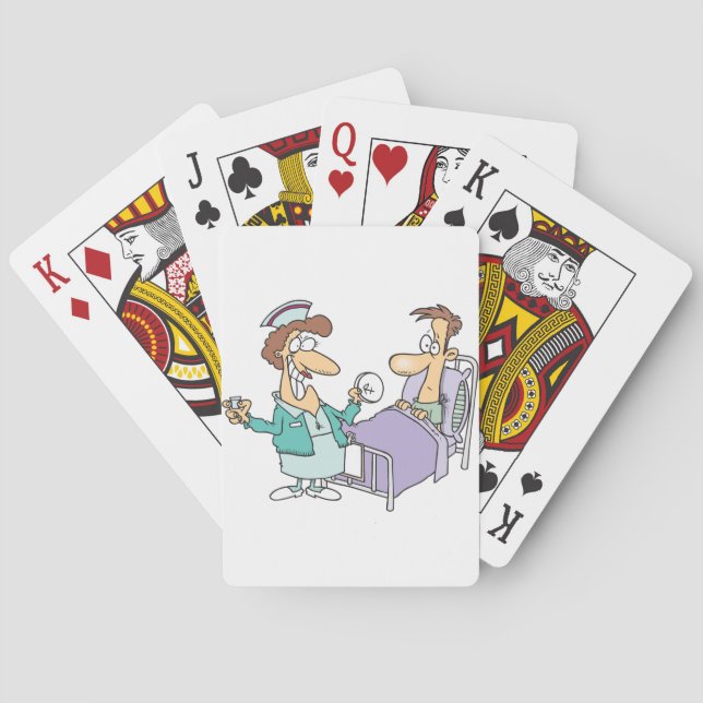 Krankenpflege und Patientenspielkarten Spielkarten (Rückseite)