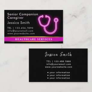 Krankenpflege und Stethoskop Elegant Medical Visitenkarte