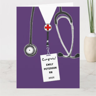 Krankenpflegeheim RN Nurse Abschluss Card Karte