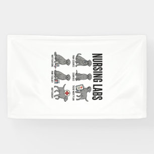 Krankenpflegelabor Hund Medizinischer Wortwitz Vek Banner