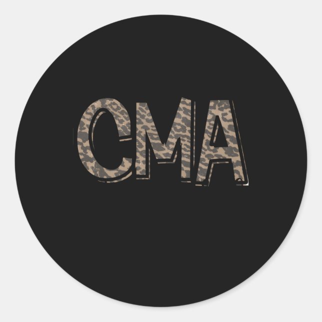 Krankenpflegepersonal mit Zertifikat CMA Runder Aufkleber (Vorderseite)
