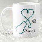 Krankenpfleger Ärztlicher Beruflicher Herzklopfen  Kaffeetasse