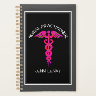 Krankenpfleger Ärztlicher Pink Caduceus Name Planer