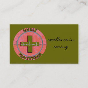 Krankenpfleger Business Cards Grünes Olivenöl Visitenkarte