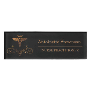 Krankenpfleger Caduceus Namenschild