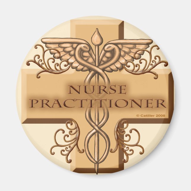 Krankenpfleger Cross Caduceus Magnet (Vorne)