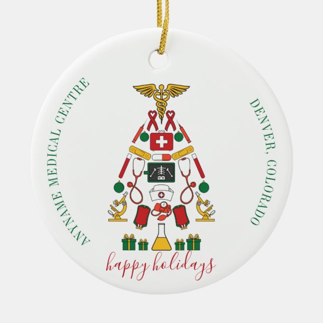 Krankenpfleger des personalisierten Krankenhauses Keramik Ornament (Vorne)