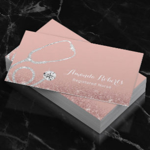Krankenpfleger Elegante medizinische Rose Gold Visitenkarte