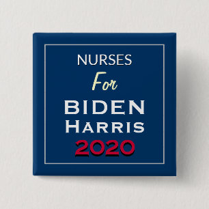 Krankenpfleger für BIDEN HARRIS Square Campaign Button
