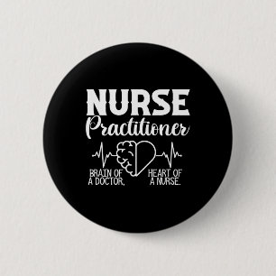 Krankenpfleger Gehirn des Arztes Herz der Krankens Button