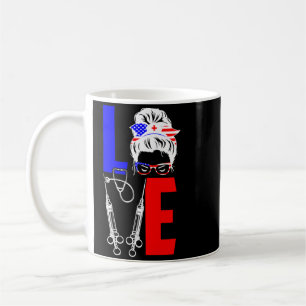 Krankenpfleger Liebe 4. Juli Amerikanische Flagge Kaffeetasse