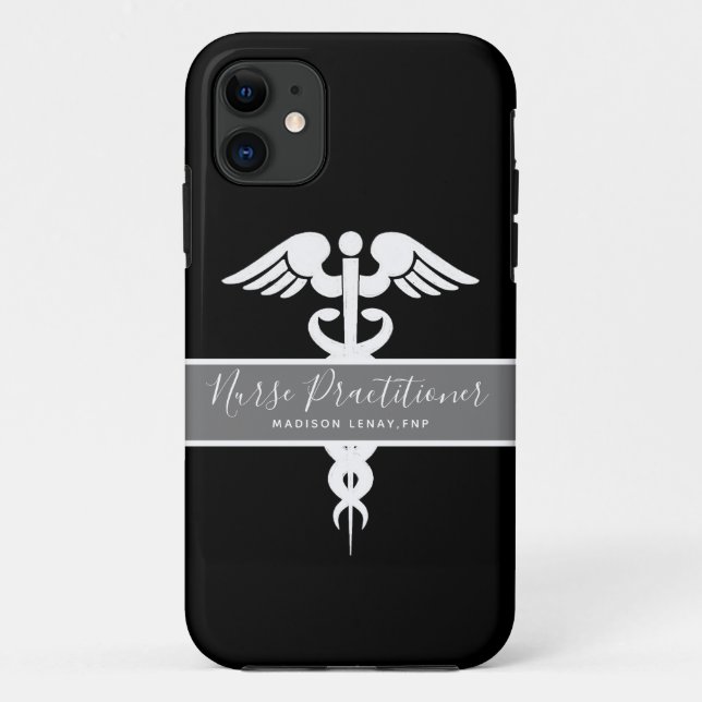 Krankenpfleger Mediziner Caduceus Personalisiert Case-Mate iPhone Hülle (Rückseite)