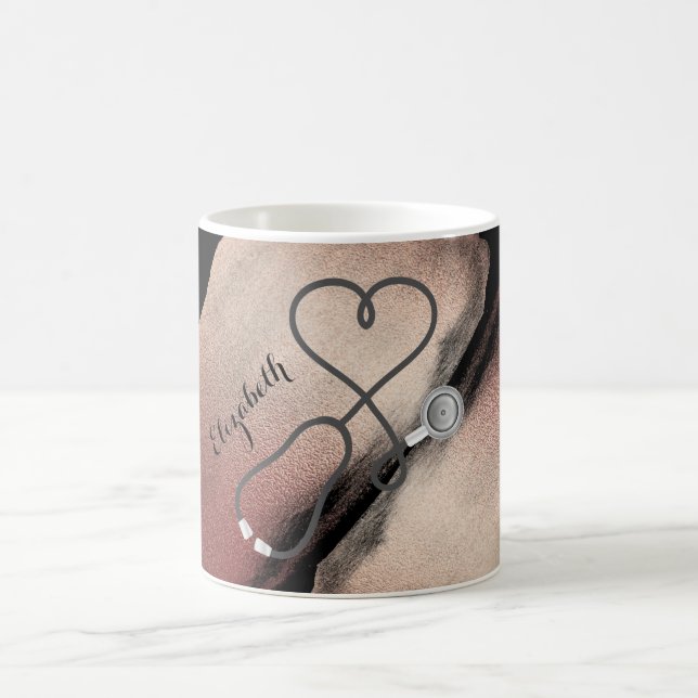 Krankenpfleger Medizinische Rose Gold Kaffeetasse (Mittel)