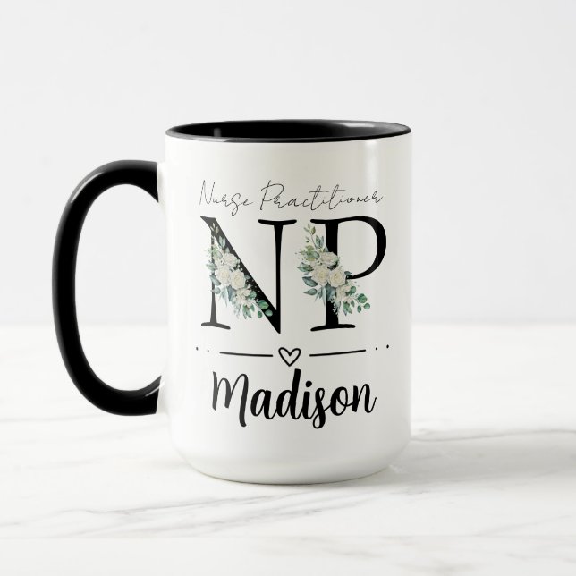 Krankenpfleger-Mug, personalisierter Nurse Practit Tasse (Links)