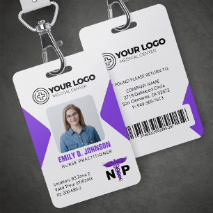 Krankenpfleger NP Logo Foto & Barcode Ausweis