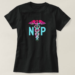 Krankenpfleger Pink Aquamarines medizinisches Symb T-Shirt
