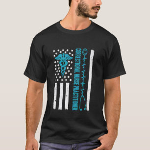 Krankenpfleger-Praktiker-Flagge Stethoskop R T-Shirt